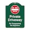 Signmission Do Not Enter Private Driveway No Trespassing Or Solicitors WithAluminum Sign, 24" H, GW-1824-9980 A-DES-GW-1824-9980 - alternate 1